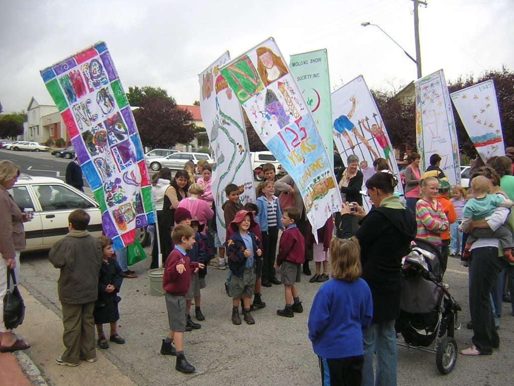 banners and flags at Molong, NSW