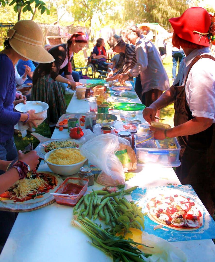 Pizza oven celebration